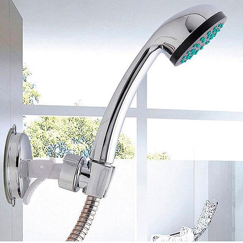 Universal Adjustable Hand Shower holder Suction cup holder Full Plating Shower Rail Head Holder Bathroom Bracket stable