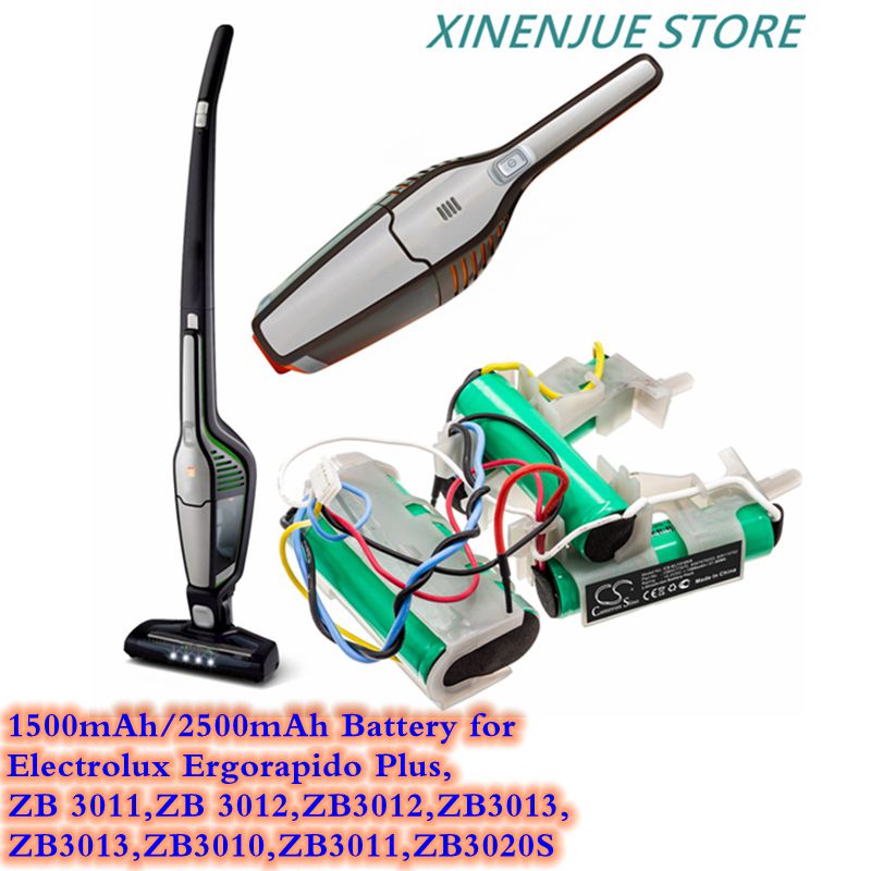 Vacuum Cleaner 1500mAh/2500mAh Battery for Electrolux Ergorapido Plus,ZB 3011,ZB 3012,ZB3012,ZB3013,ZB3013,ZB3010,ZB3011,ZB3020S