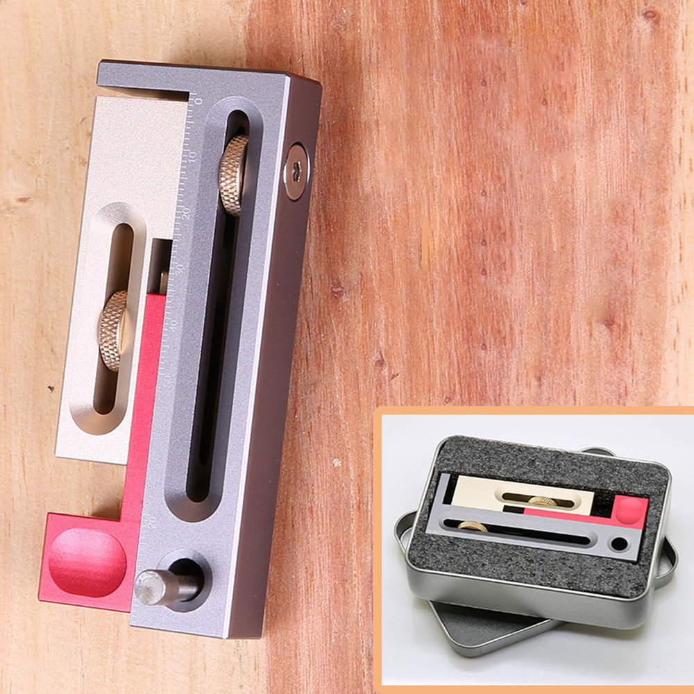 Table Saw Slot Adjuster Mortise and Tenon Tool Woodworking Movable Measuring Block Tenonmaker Length Compensation