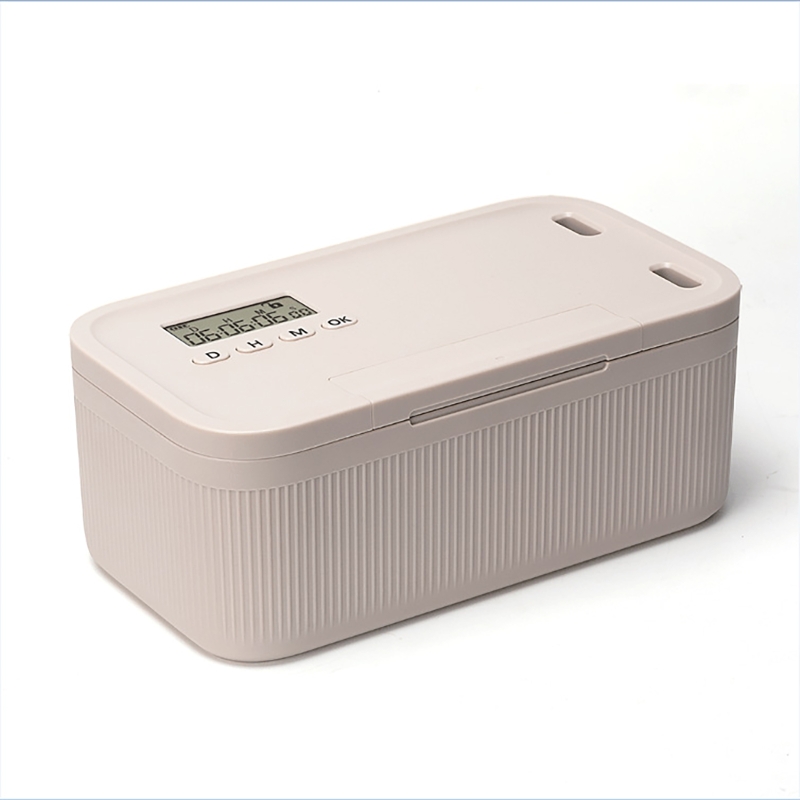 Timer Lock Boxes Electronic Lockable Container Self-Discipline Phone Lock Boxes Medicine Box Personal Items Files Safe Storage: WHITE