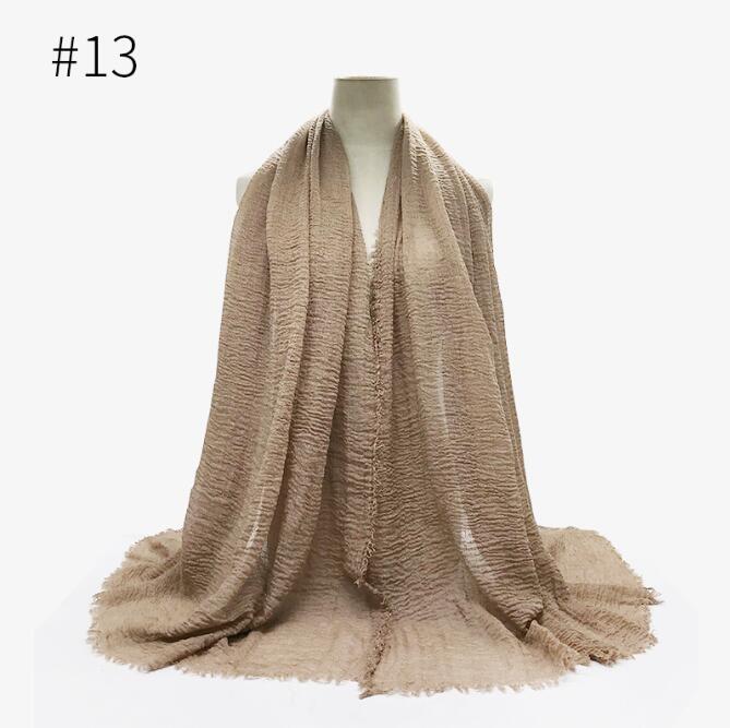 Écharpe Hijab en viscose de coton, 10 pièces, , écharpe, châle à la , bon marché, enveloppe musulmane, 50% pièces: 13