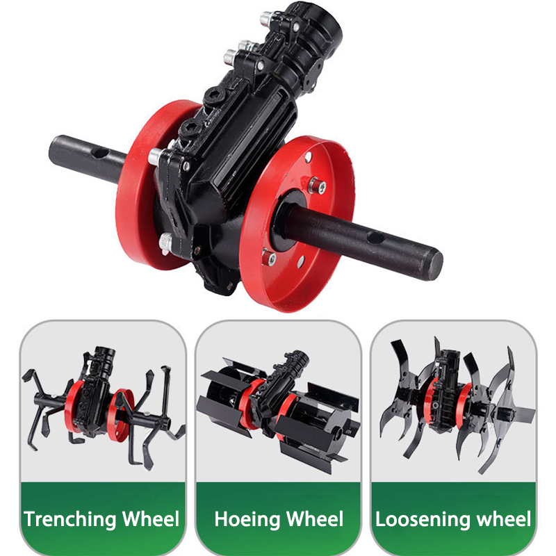 Garden Tool 26cm 28cm Brush Cutter Grass Wheel Head Soil Loosen Head Weeder Head Mini Tiller Parts Garden Tiller Cultivator