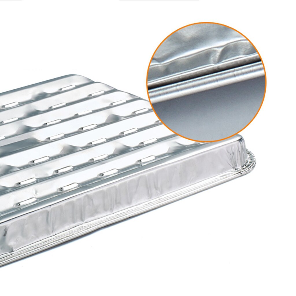 5 stk aluminiumsfolie grillbakker grill tallerken kage tallerken til stegning af grøntsag frugt bøf skaldyr fisk - camping bbq picnic