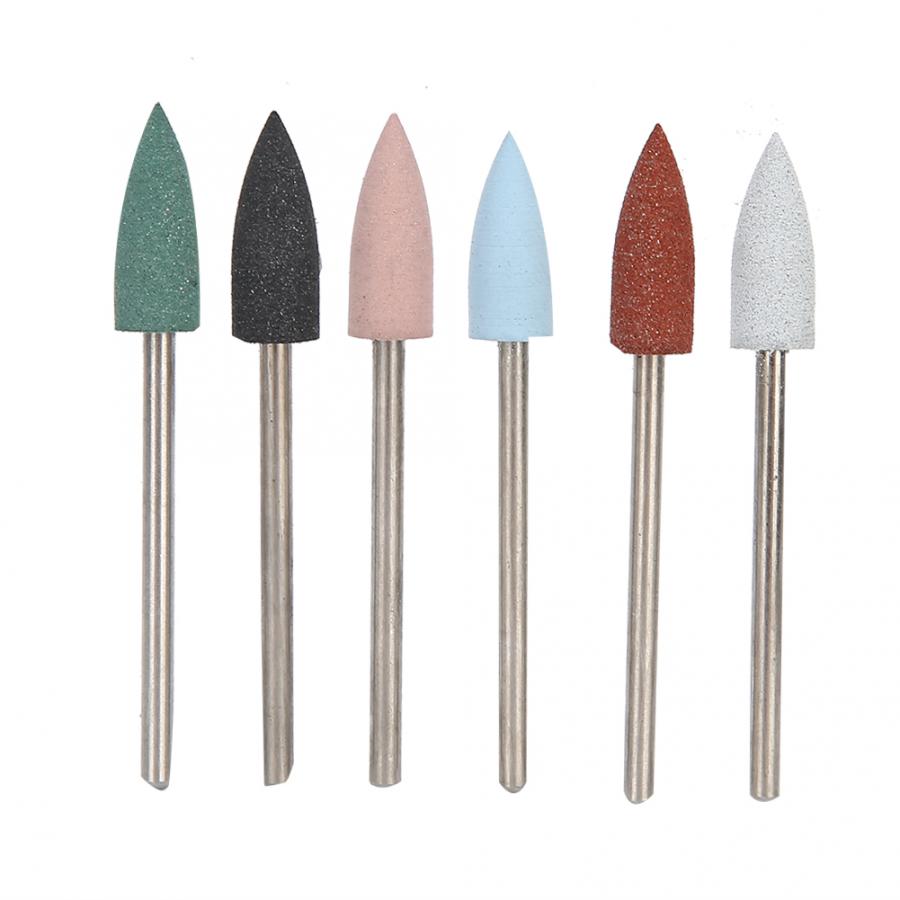 Mèches pour ponceuse à ongles, 6 pièces, tête de ponçage, élimination de la peau morte, ponçage, polissage, ensemble de têtes pour manucure et pédicure: 11