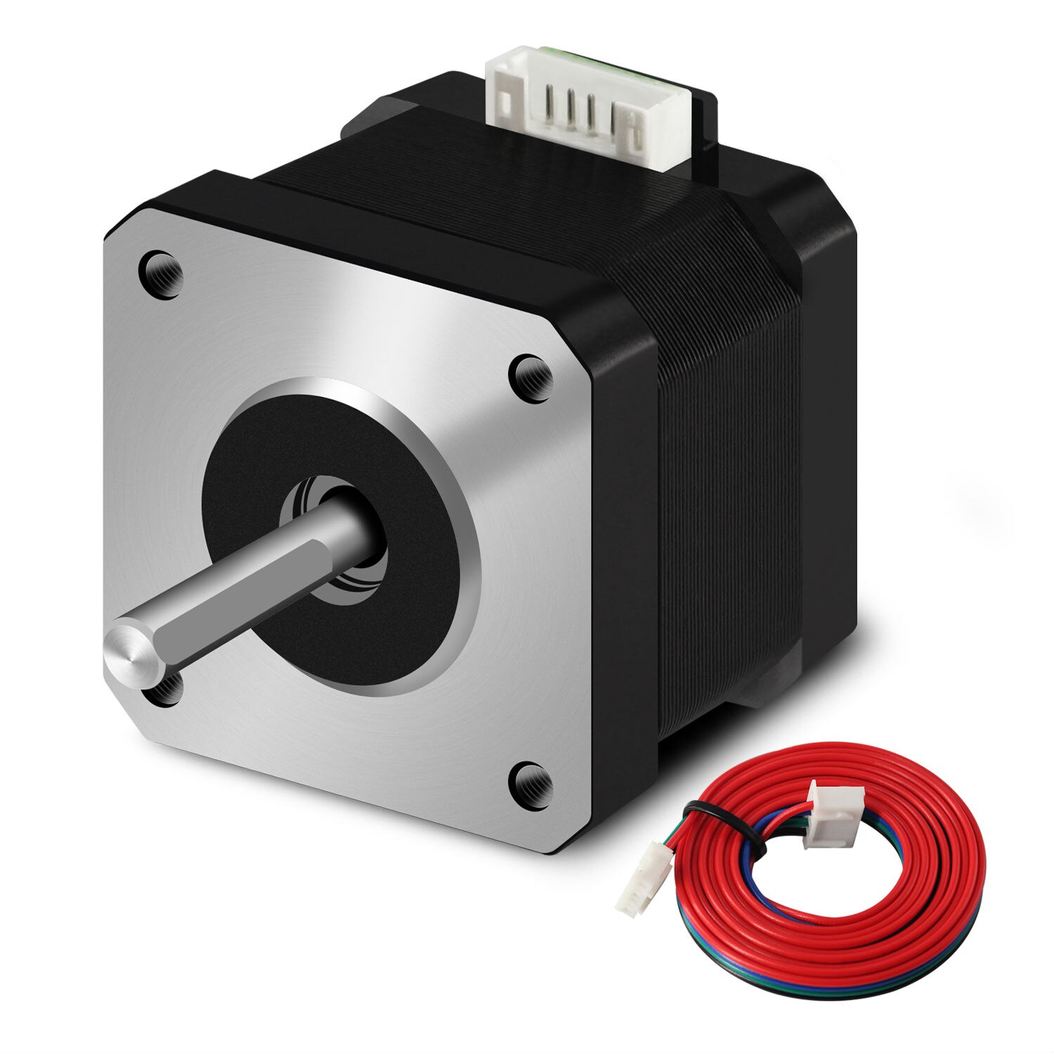 SIMAX3D Nema 17 Stepper Motor 42N.cm (60oz.in) High Torque 1.5A (17HS4401) 1.8 Degree 38MM 4-Lead with 1m Cable and Connector: Default Title