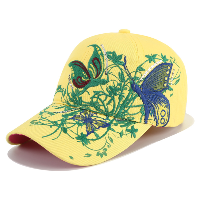 neue Baseball Kappen Schmetterlinge und blumen stickerei Sommer und herbst Kappen frauen Baseball Hütte: 7