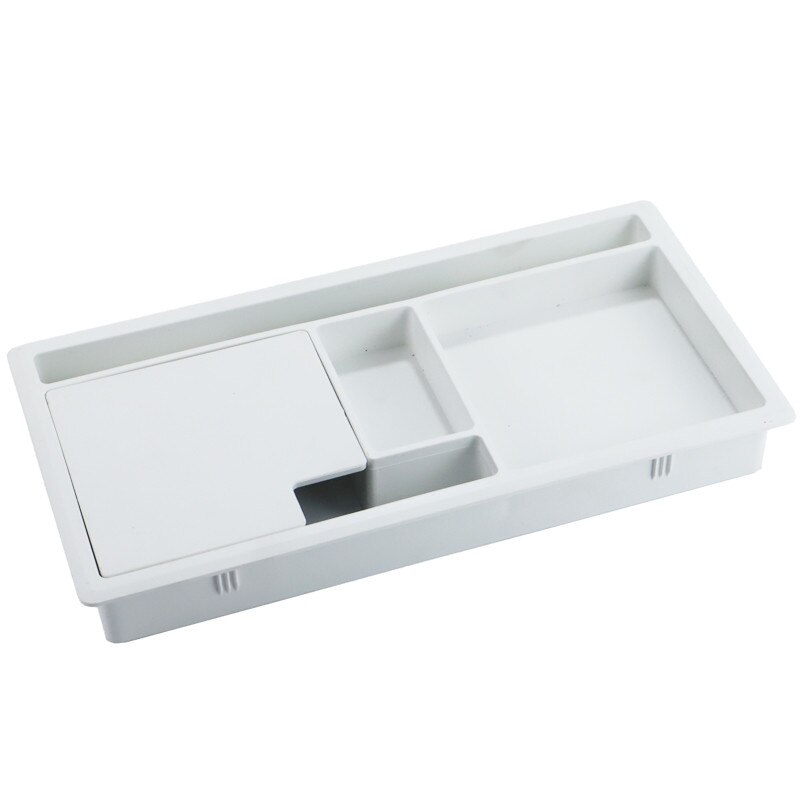 Desk Wire Hole Cover Cable Computer Table Cable Outlet Port Surface Line Box hone Storage finishing line pen small component: white
