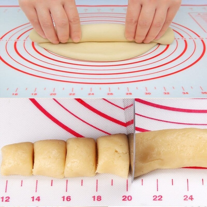 Tapis de cuisson en Silicone avec graduation, tapis de pâte à rouler, tapis de pâte à pétrir, four antiadhésif, accessoires de cuisson, 1 pièce