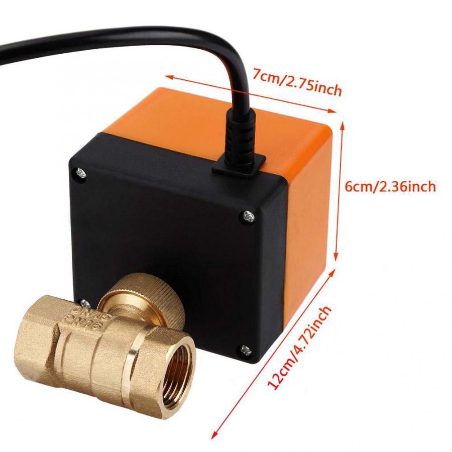 Robinet à bille électrique en laiton 220V DN15 DN25 | 2 voies, 3 fils, vanne d'eau et de gaz, fil 1,6mpa, Rotation de 90 degrés