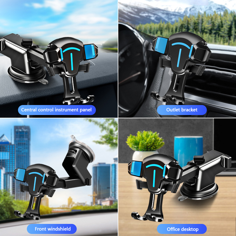 Car Phone Holder Suction Cup Auto Dashboard Windshield Mobile Cell Phone Retractable Mount Stand For Xioami Huawei Samsung