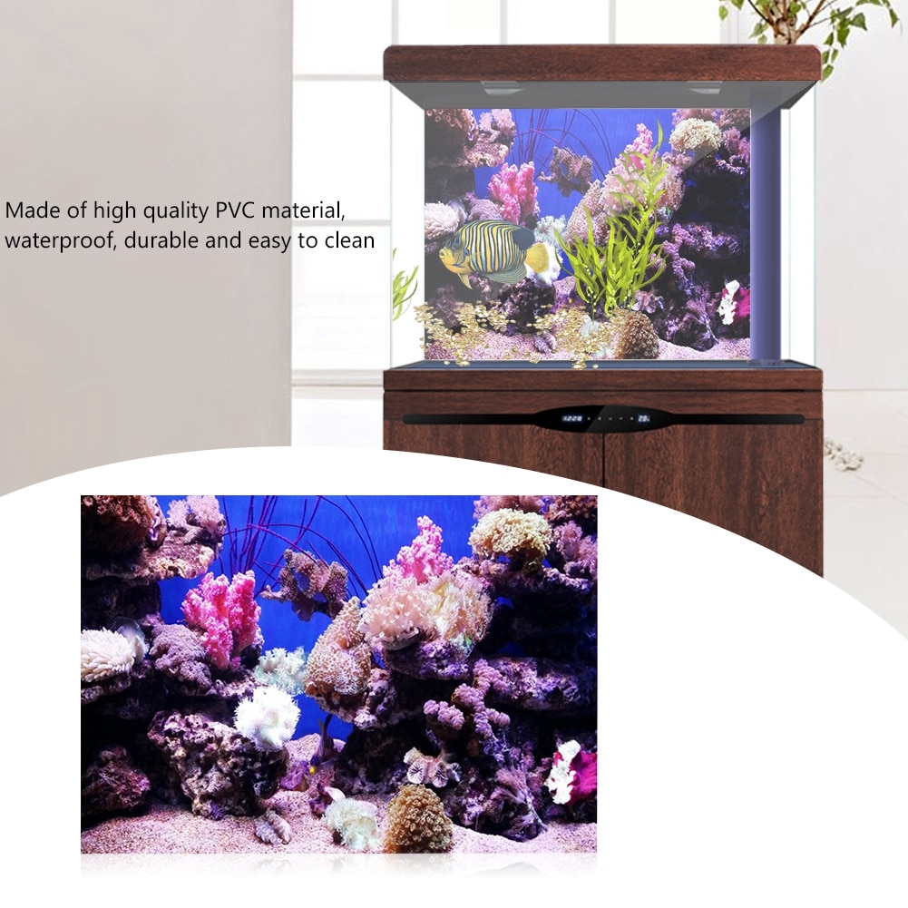 Adhesive Poster Fish Tank Background Paper Aquarium Poster Plants Aquarium Fish Tank Decoration Plants Backdrop Aquarium Decor