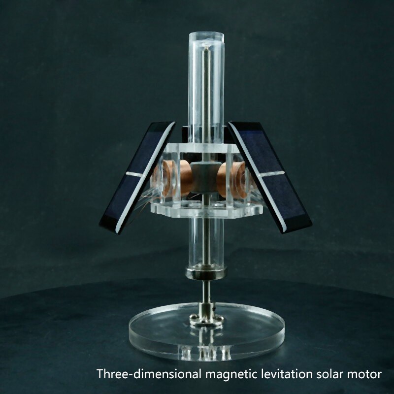 Magnetische Levitatie Solar Motor Driezijdige Verticale Borstelloze Motor Diy Onderwijs Model/Wetenschappelijk Experiment