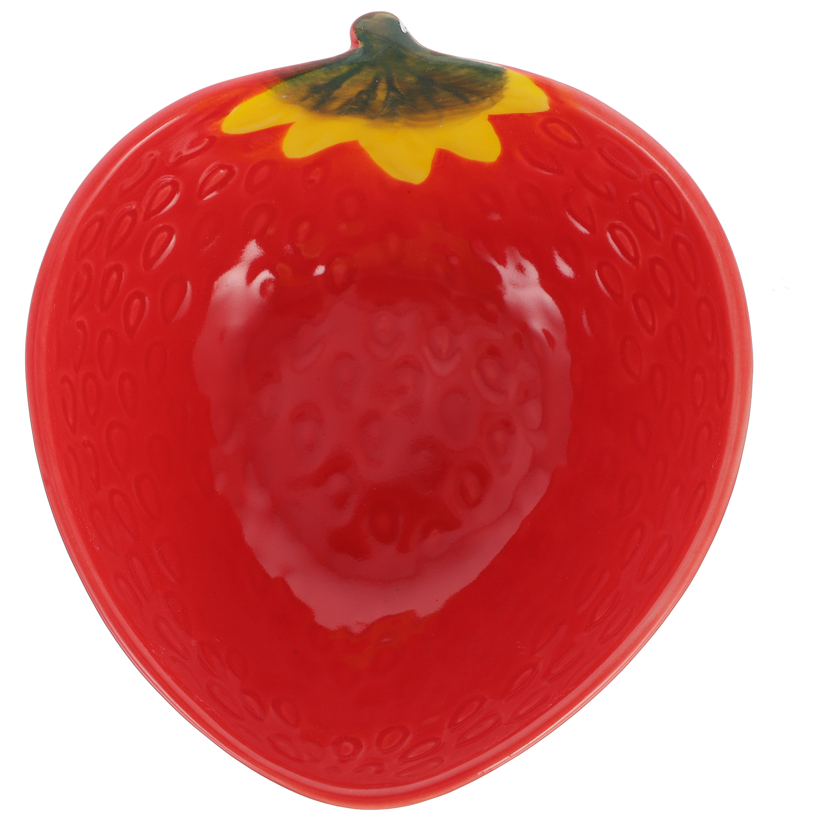 1pc Bowl Ceramic Bowl Children Bowl Fruit Pattern Bowl Kitchen Supply: Strawberry pattern
