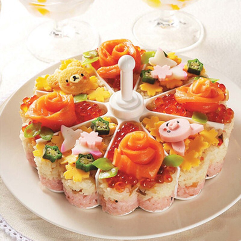 Sushi Maker Cake Pan Mal Past DIY Rice Mold Keuken Sushi Roll Mold Gereedschap Set Jelly Pudding Rolls Gemaakt