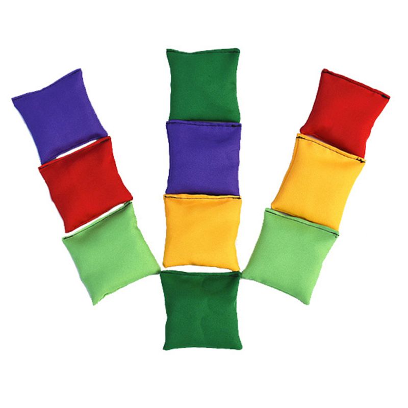 2pcs Nylon Bean Bags Fun Sports Outdoor Family Games Bean Bag Toss Carnival Toy Bean Bag Toss Game