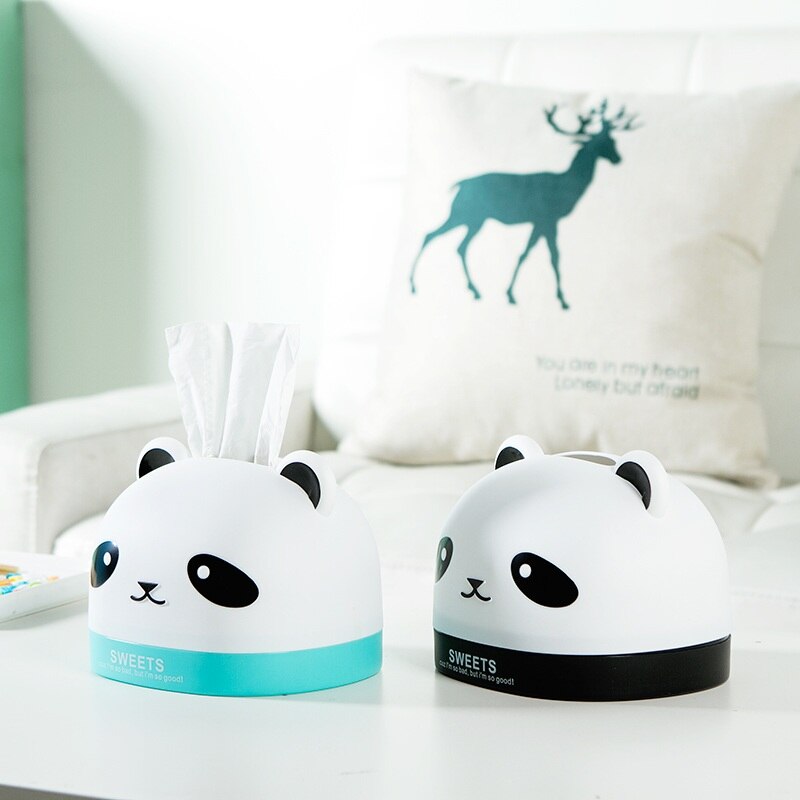 Panda Cartoon Doos, tissue Doos Desktop Papier Buis Huishouden Papieren Handdoek Servet Doos 16.5*14.5*11Cm