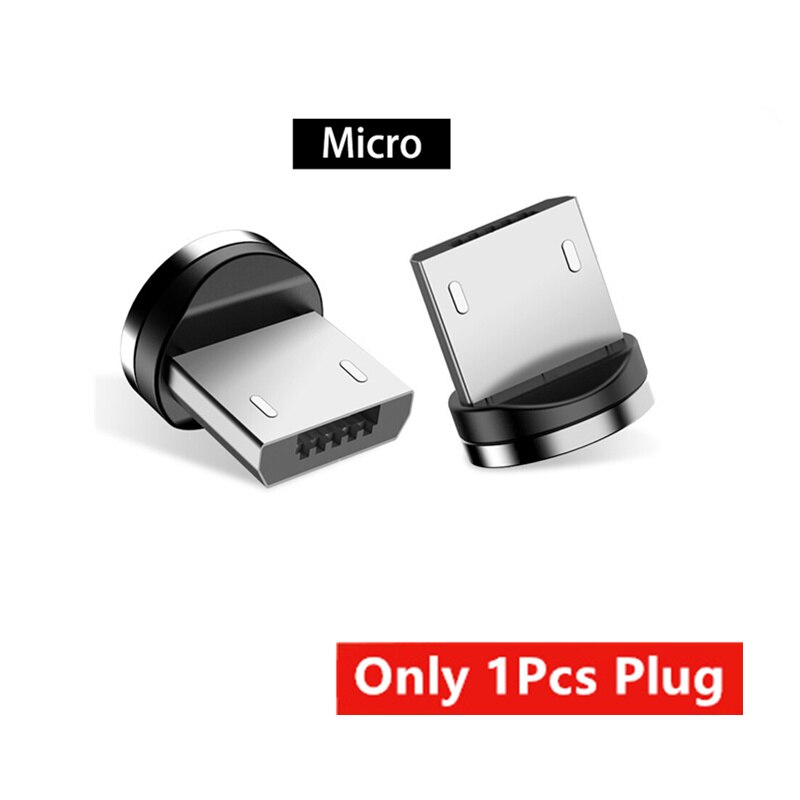 Ronde Magnetische Kabel Plug Type C Micro Usb C 8 Pin Stekkers Snelle Opladen Adapter Microusb Type-C Magneet charger Plug: for Micro plug