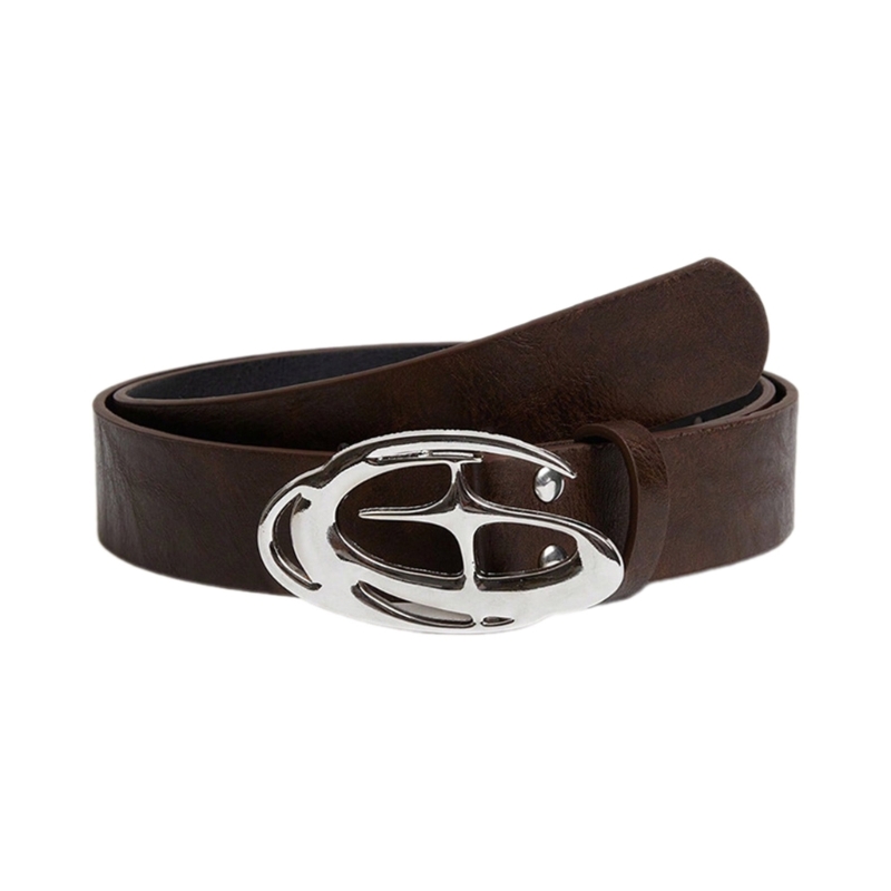 Corrente cintura fina simples fivela redonda para mulheres casual usar cinto decorativo cinto magro vestido jóias