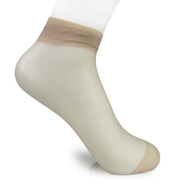 10 paar kurze sommersocken für damen, dünn, kristallklar #39 einfarbig, knöchelhoch, seidenweich, rutschfest, geeignet: Haut