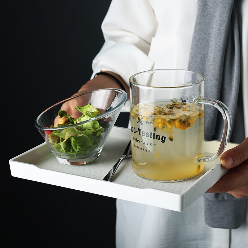 450ML Large Heat-resistant Borosilicate glass Mug Cup Beer Coffee Tea Milk Breakfast Mug Transparent Drink