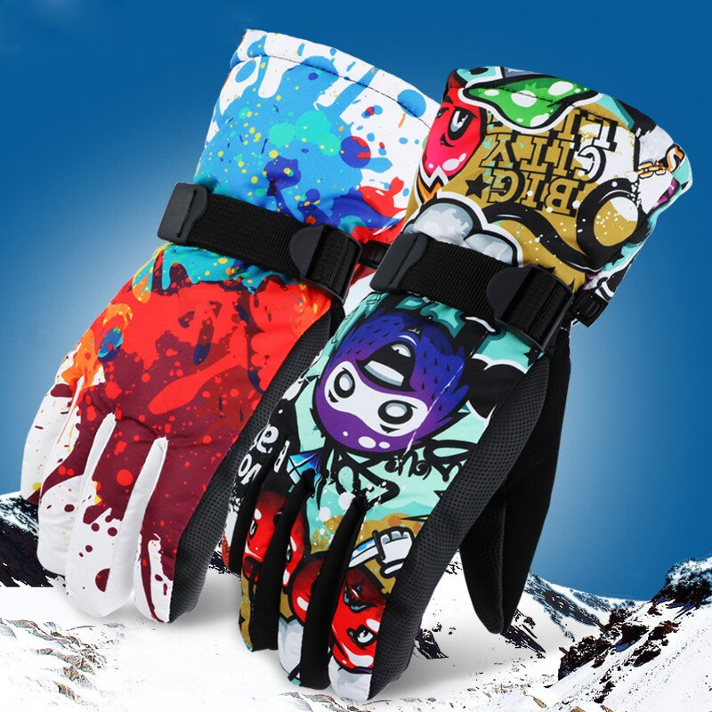 Gants De Ski pour femmes Guantes De Invierno en plein air mitaines De Snowboard imperméables et cachemire pour hommes Plus gants De Ski pour adultes en coton