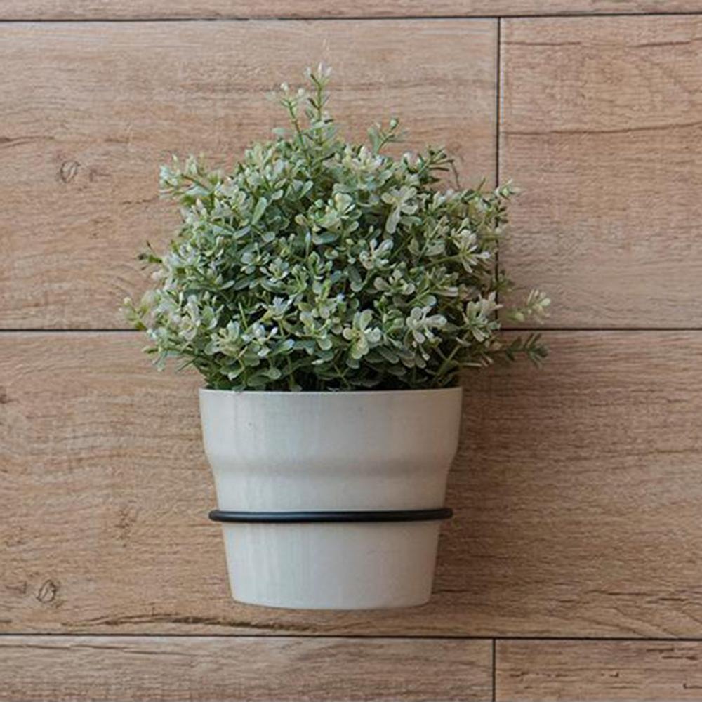 Metal Flower Pot Holder Ring Railing Wall Mounting Planter Pot Stand Stylish Sturdy Planter Rack For Office Outdoor Decor