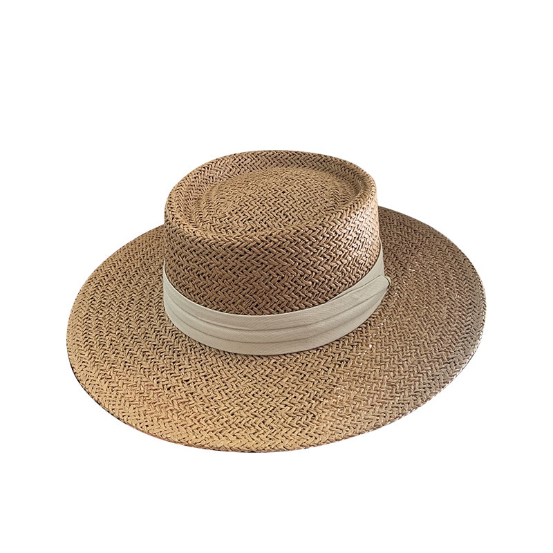 Dameshoeden zonnehoed zomer heren en dames handgeweven breedgerande platte hoed zonnescherm zonnebrandcrème vakantie strand zonnehoed strohoed
