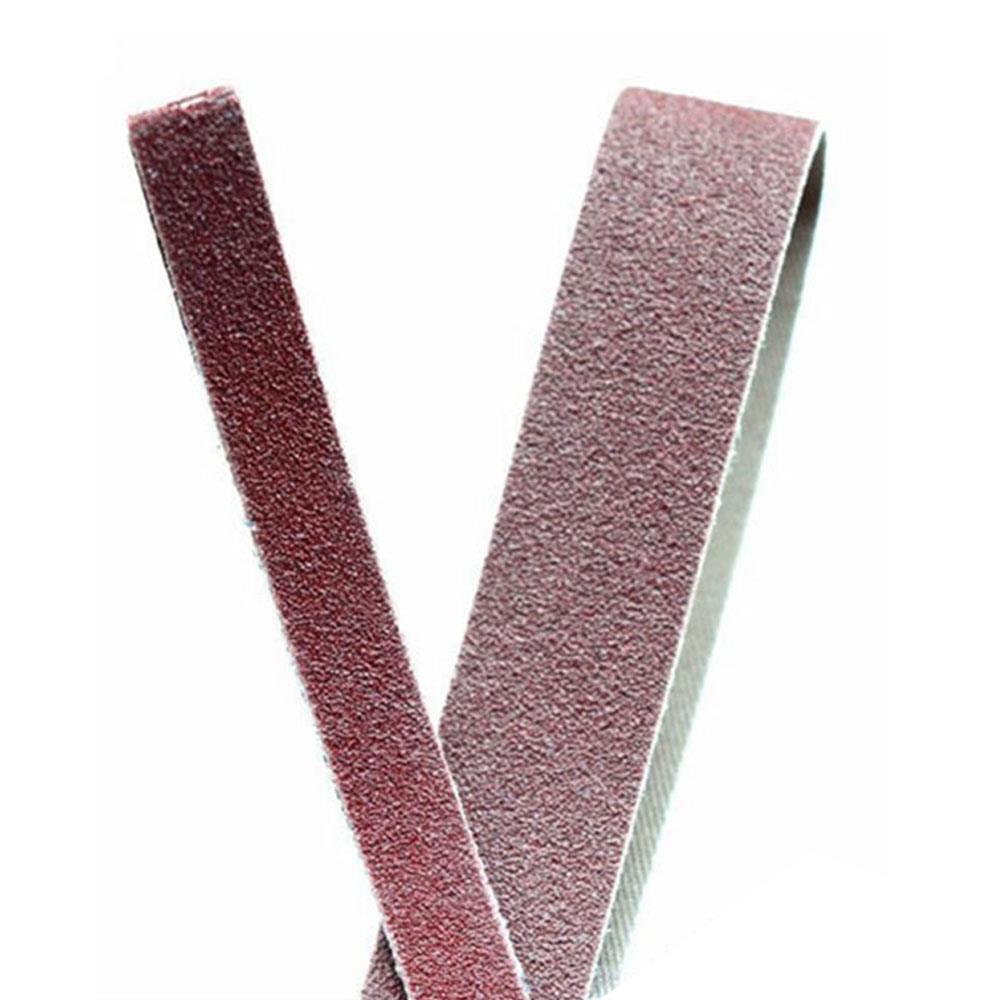 Ringbælte slibende klud 10 stk rød polering hardware slibning aluminiumoxid praktisk holdbart slibebånd afgratningsværktøj