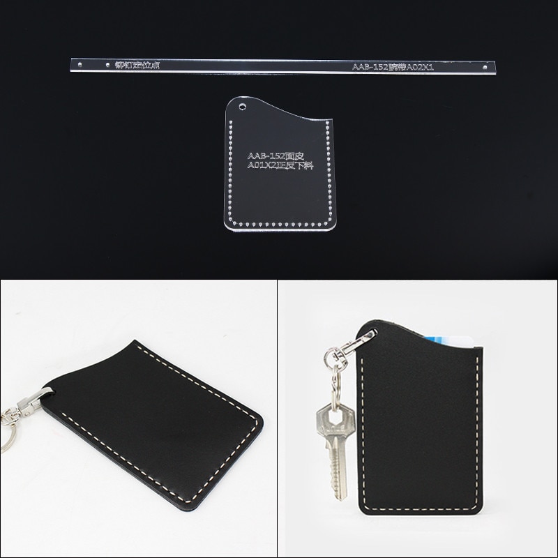 DIY handmade leather card package card clip acrylic template durable pattern 7.5*10.5*0.5cm