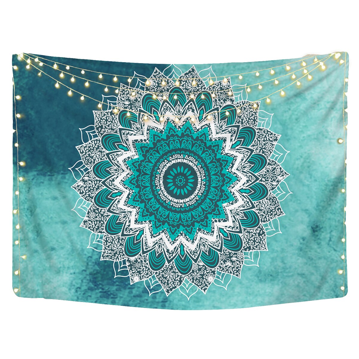 Tapestry Nordic Datura Mandala Hanging Cloth Decorative Tapestry Background Cloth Blanket Home Decor Tapestry 95x73cm: 1
