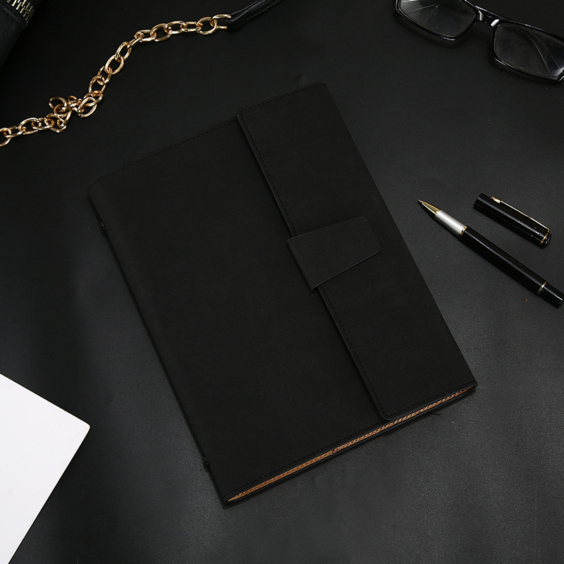 A5 Clipboard Folder Padfolio Business Leather Organizer School Office Organizer 6 Ring Binder Manager Writing Pads Portfolio