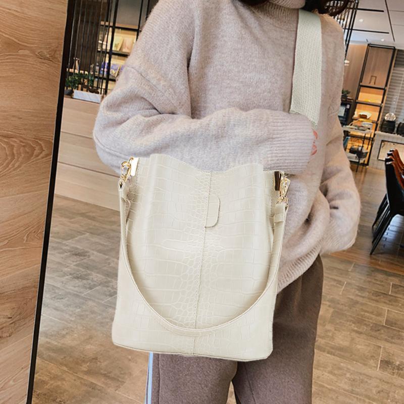 Bandoleras clásicas de piel sintética con patrón de cocodrilo para mujer, bandolera de hombro, bolso de mano, bolsas de compras para viaje