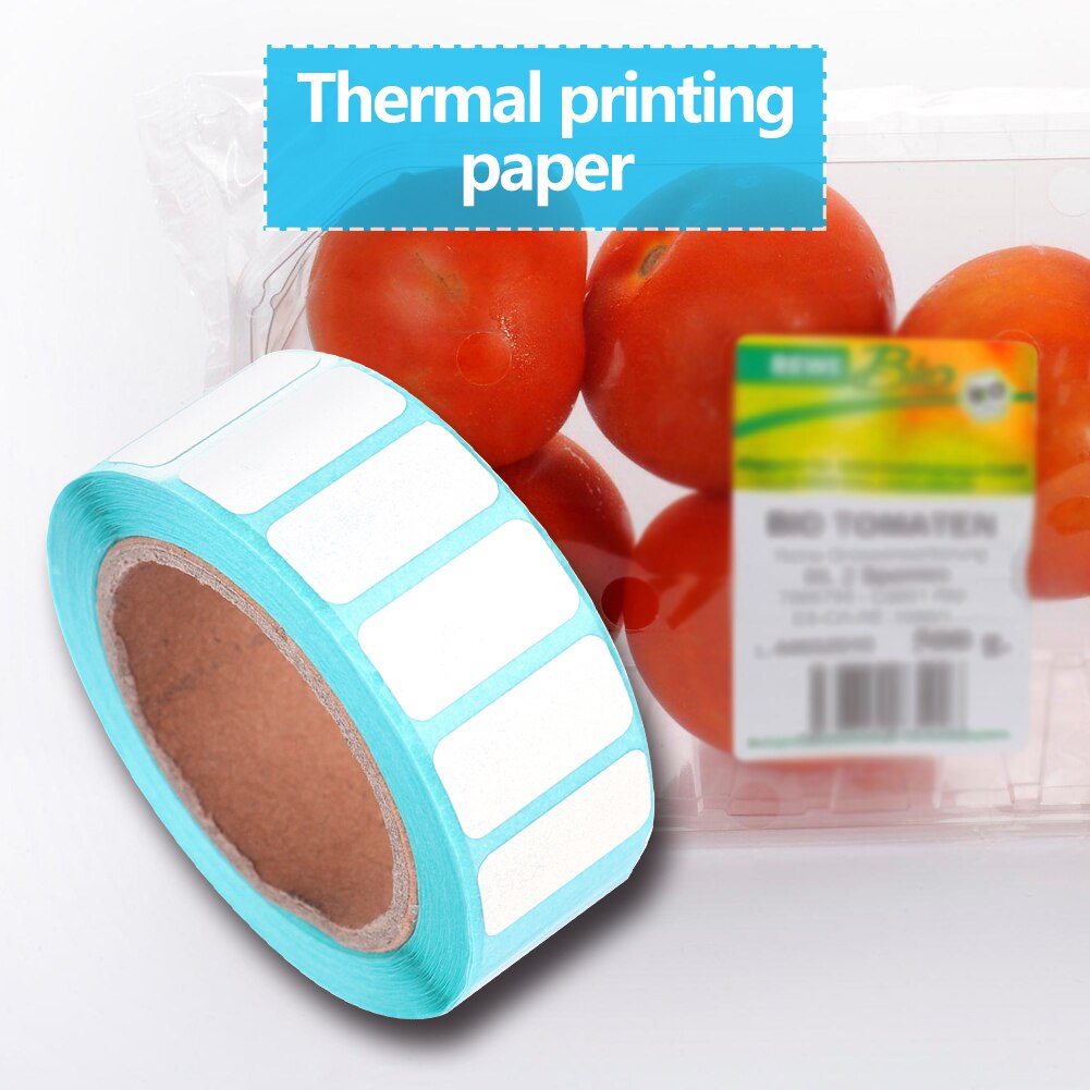 Papiretikett vanntett 2 x 1cm selvklebende termisk papiretikett supermarked pris blank print klistremerker boketiketter