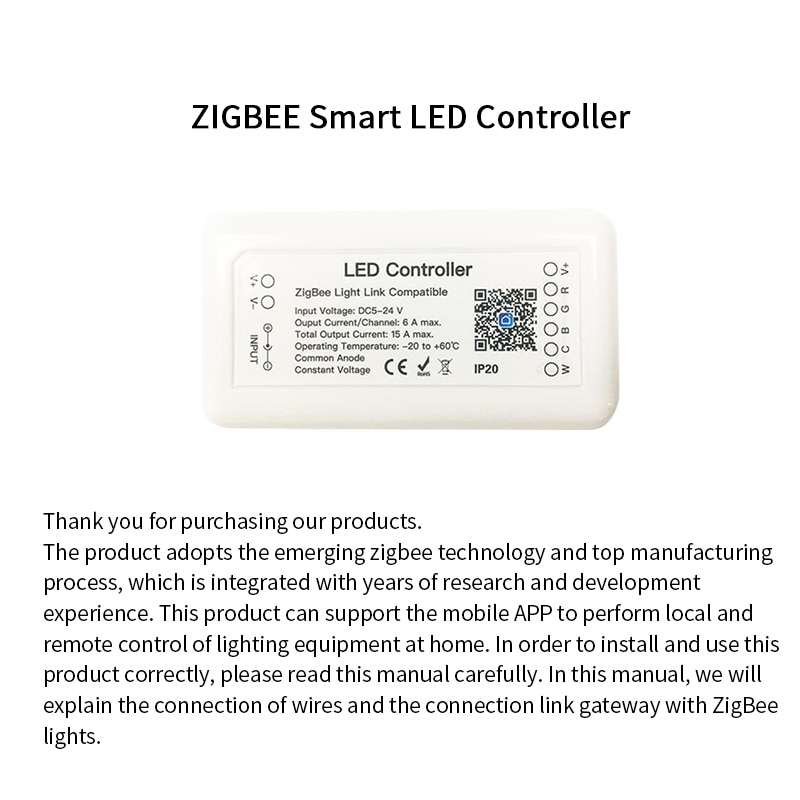 Tira de luces LED Tuya Zigbee 3,0, controlador de luz RGB resistente, RGBW, controlador de tira LED DC12V, Control por aplicación, Compatible con Alexa y Google