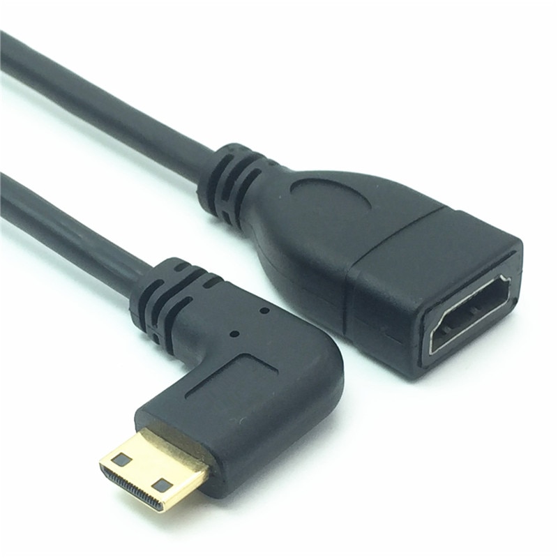 Câble 1080p hdmi vers hdtv mâle vers femelle, adaptateur convertisseur coudé à 90 degrés, connecteur d'extension mf: Droite