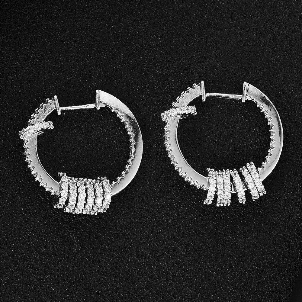 Godki Zirconia Manchet Oorbellen Huggie Hoop Oorbellen Voor Vrouwen Wedding Diafragma Dubai Bridal Earring Pulseras Mujer Moda