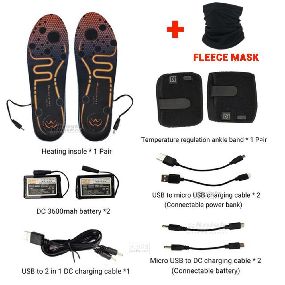 Semelles chauffantes USB pour Ski d&#39;hiver, chauffantes, chauffantes, thermiques, électriques, à piles, pour Sports de plein air: SE338LA With Battery