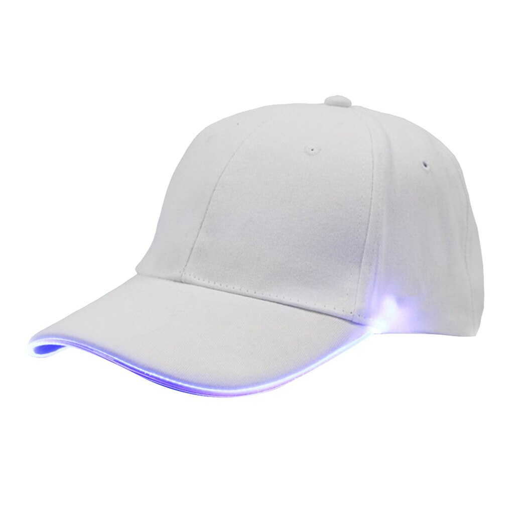 ultra lys ledet baseball lokk optisk fiber glødende hatt hofte-hopp nyhet hatt: B blått lys