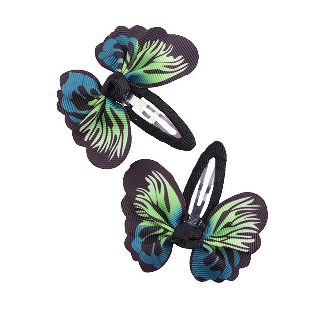 Baby hair accessories 1 Pair Baby Girls Accessories Bowknot Butterfly Hairpin Headdress baby girl clothes Accessories: H