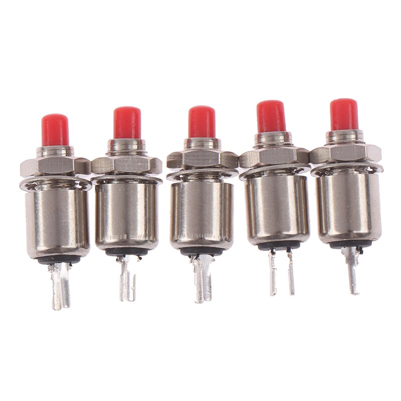 5pcs 5mm 0.5A Spring Return Momentary Micro Push Button Switch DS-402: Red