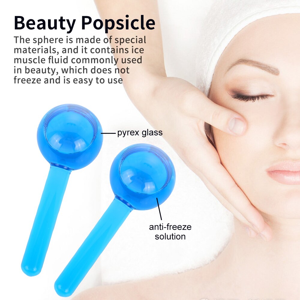 Crystal Ijshockey Energie Massage Gezicht Schoonheid Eye Massager Ijs Globes Beauty Bal Ogen Schoonheid Roller Water Golf Bal