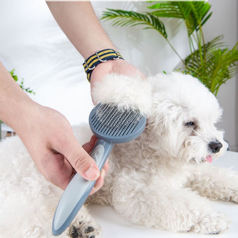 Self Cleaning Slicker Brush for Dogs and Cats,Pet Grooming Tool,Removes Undercoat,Shedding Mats and Tangled Hair,Dander