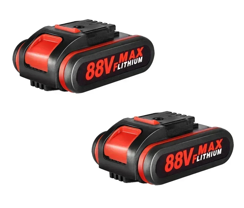 88VF Battery for Cordless Impact Drill Battery 18V 21V Power Rechargeable Lithium Ion Battery Electric Saw Wrench Power Tool: Red