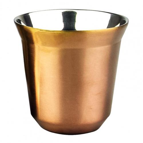 Double Wall Stainless Steel Espresso Cup Insulation Nespresso Pixie Coffee Cup Capsule Shape Cute Thermo Cup Coffee Mugs: Rose Gold