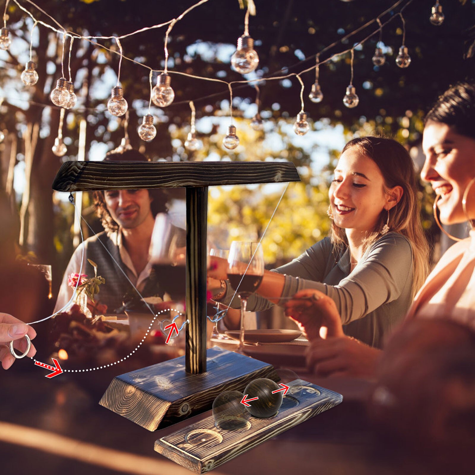 Party Board Games Handgemaakte Houten Ring Toss Haken Snelle Interactief Spel Voor Bars Home Party Fun Interactieve Props speelgoed