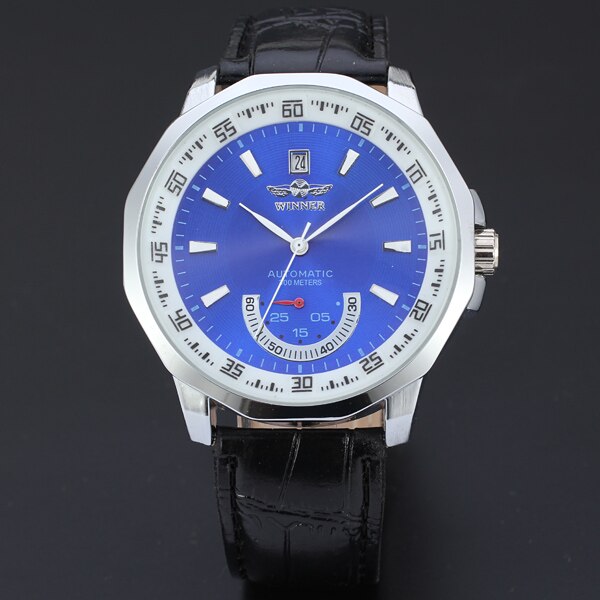 WINNAAR Classic Mannen Horloges Alloy Case Automatische Mechanische Zelf Wind Casual Lederen Pols Vier Kleuren Beschikbaar: Overigen
