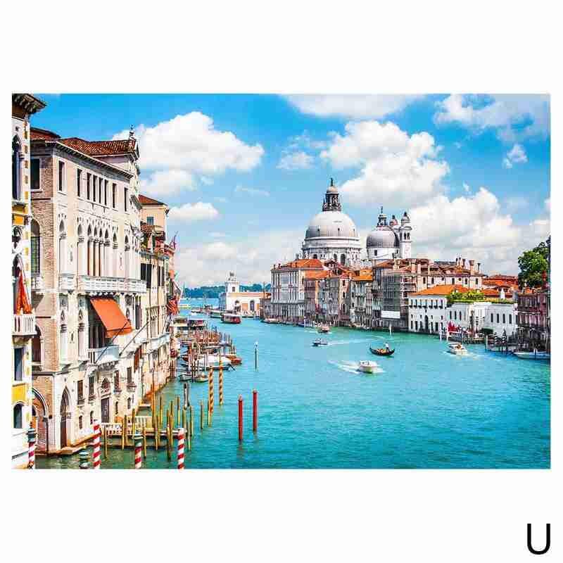 500 Pieces Jigsaw Landscape Pictures Puzzles Toy For Adults Kids DIY Landscape Pattern Puzzles Assembling Educational Toy: U