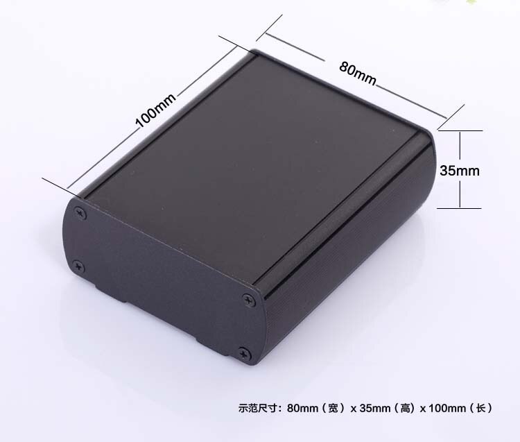 Aluminum Project Box Enclosure Electrical PCB 80*35*100mm DIY