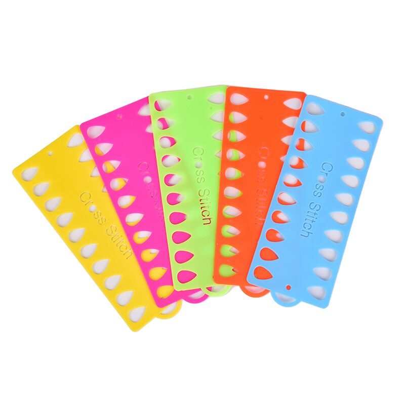 2pcs Plastic Cross Stitch Row Line Board Embroidery Floss Thread Yarn Organizer