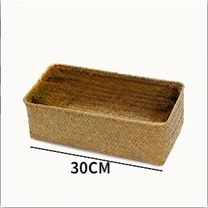 Korb geflecht Aufbewahrung skorb für Küche Obstschale Lebensmittel Brot Kleinigkeiten Veranstalter Rattan Picknick behälter Aufbewahrung koffer mx9191743: Rosa